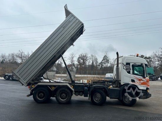 Three-sided tipper truck SCANIA P450 XT ,8X4 MEILLER GESTEINSKIPPER, BORDMATIK,  RETARDER