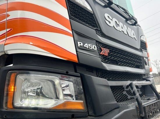 Three-sided tipper truck SCANIA P450 XT ,8X4 MEILLER GESTEINSKIPPER, BORDMATIK,  RETARDER