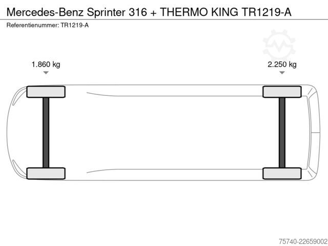 Refrigerated/freezer transport (closed box) Mercedes-Benz Sprinter 316 + THERMO KING