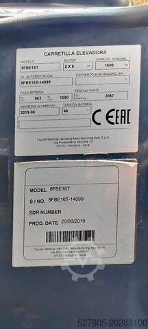 Forklift Toyota 8FBE16T