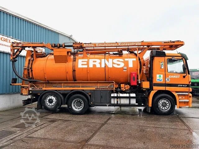 Suction vehicle Mercedes-Benz Actros 2543 L 6x2 WITH 15,5 M3 MULLER F155EGH V...