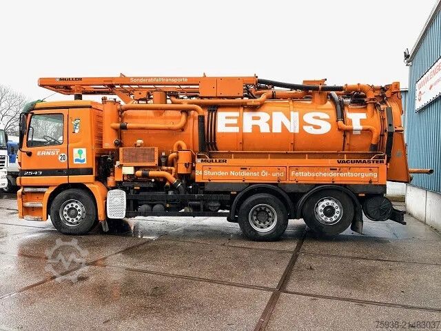 Suction vehicle Mercedes-Benz Actros 2543 L 6x2 WITH 15,5 M3 MULLER F155EGH V...