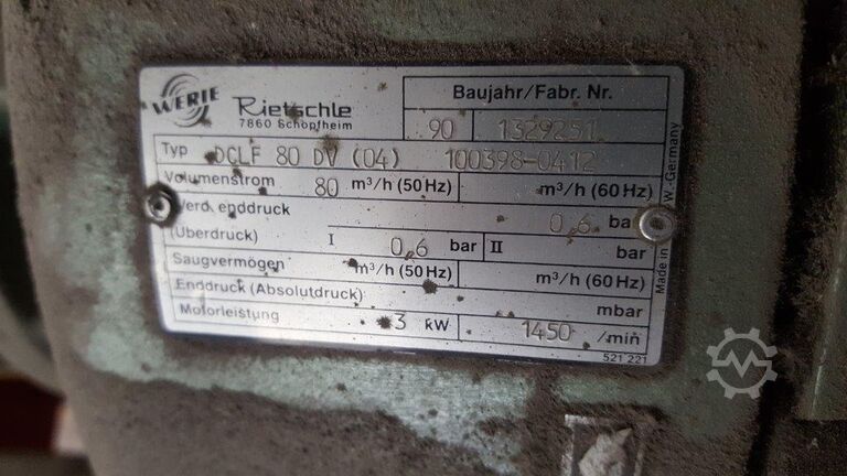 Vakuum Kompressor Rietschle DCLF 80 DV (04)