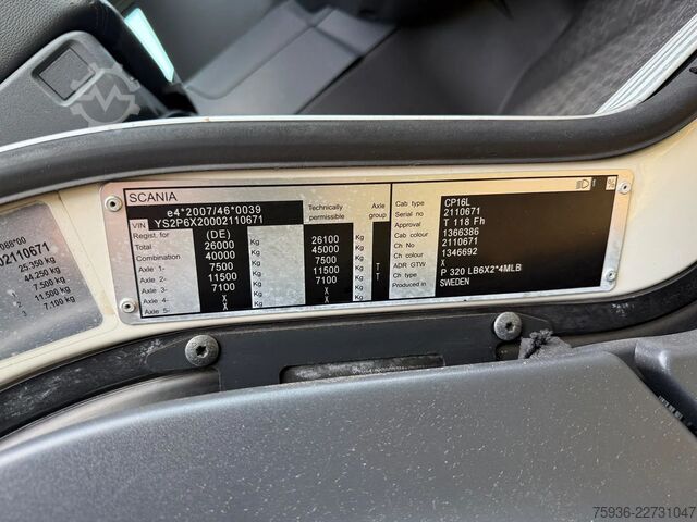 Schiebeplane Scania P320 Schuifzeil 735x245x215 Steering Axle Navi ...