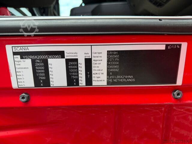 Schwerlast Scania R450 6x2 Palfinger PK 53002+Fly jib,winch Euro6