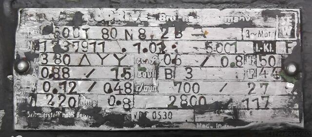 Gear motor 0.12/0.48 kW 27/117 rpm SEW-EURODRIVE R60DT80N8/2B