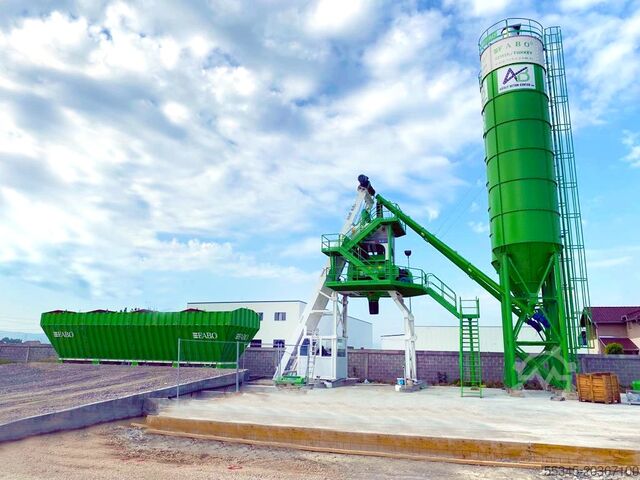 Stationary concrete mixing plant FABO Concrete Batching Plant 110 m3/h Mobile Concrete Batching Plant
