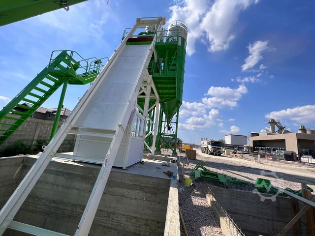 Stationary concrete mixing plant FABO Concrete Batching Plant 110 m3/h Mobile Concrete Batching Plant