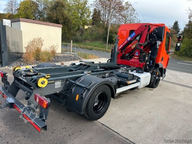 Autokran DAF LF 180 Abrollkipper SCHROTTGREIFER KRAN FUNK AHK