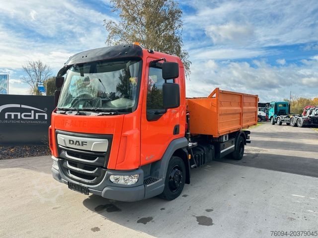 Autokran DAF LF 180 Abrollkipper SCHROTTGREIFER KRAN FUNK AHK