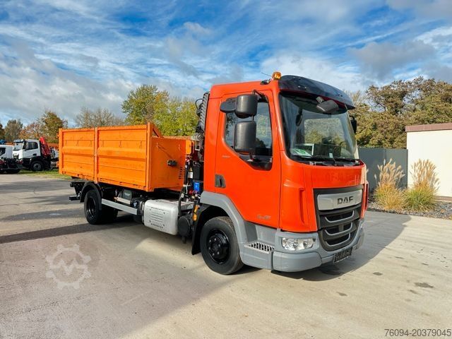 Autokran DAF LF 180 Abrollkipper SCHROTTGREIFER KRAN FUNK AHK