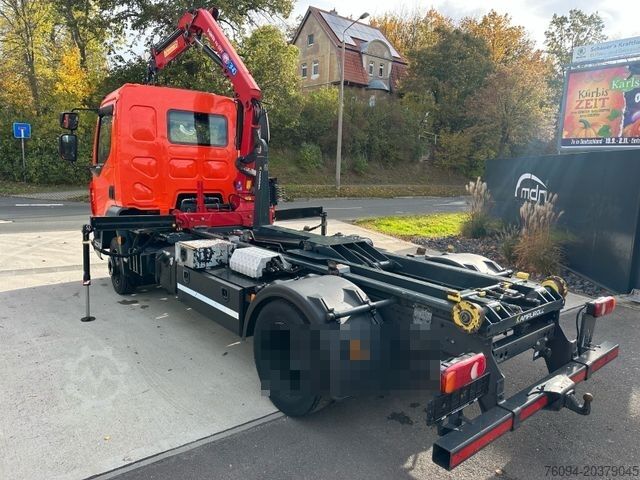 Autokran DAF LF 180 Abrollkipper SCHROTTGREIFER KRAN FUNK AHK