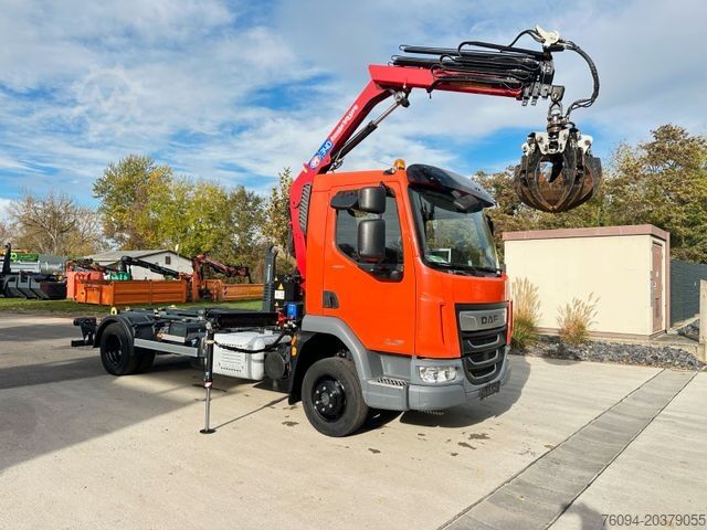 Abrollkipper DAF LF 180 Abrollkipper SCHROTTGREIFER KRAN FUNK AHK