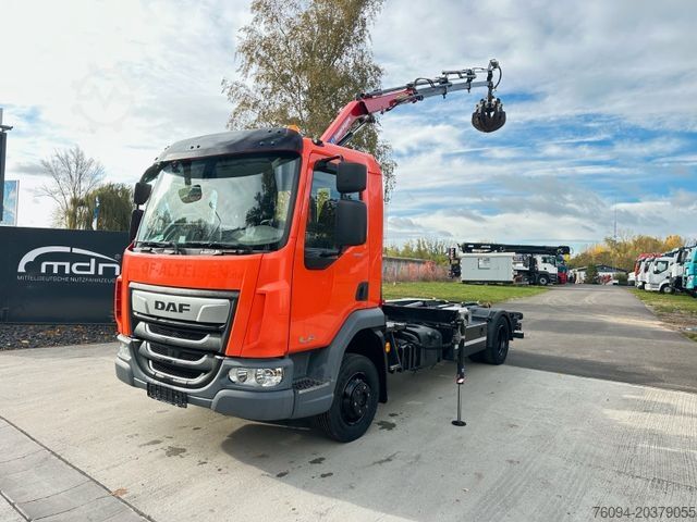 Abrollkipper DAF LF 180 Abrollkipper SCHROTTGREIFER KRAN FUNK AHK