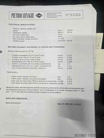 Vertikalrevolverdrehmaschine Pietro Carnaghi AC 16 TM