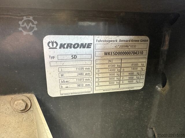 Containertransport Krone 40FT HIGH CUBE/ BPW +trommelremmen / 75% banden...