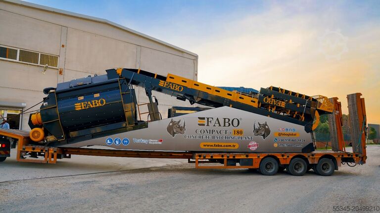 Stationary concrete mixing plant FABO Stationary Concrete Batching Plant 180 m3/h Stationary Concrete Batching Pl