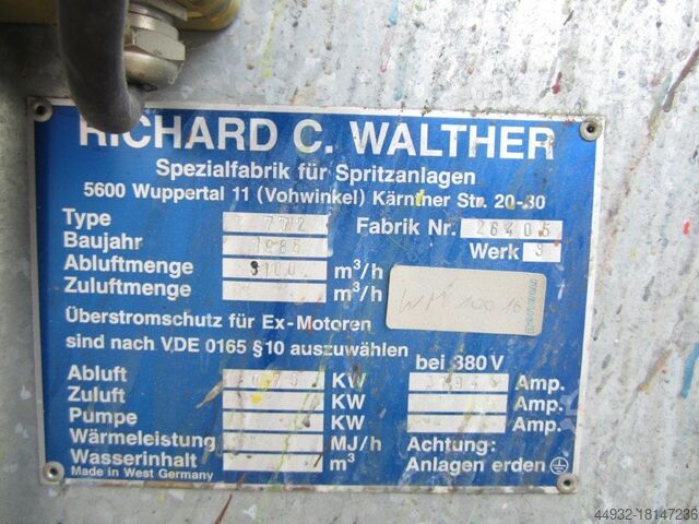 Farbspritzkabine WALTHER Pilot Typ 7