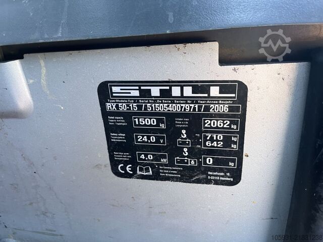 Electric 3-wheel forklift Still RX50-15