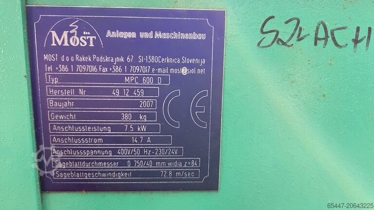 MOST MPC600D cross-cut saw most MPC600D