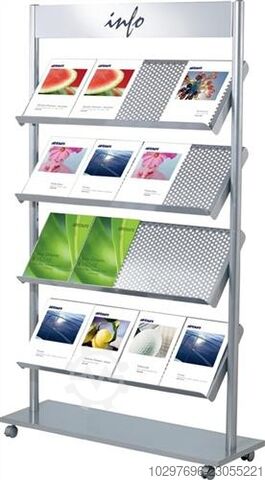 Brochure rack H1600xW985xD300mm - 1 pc  