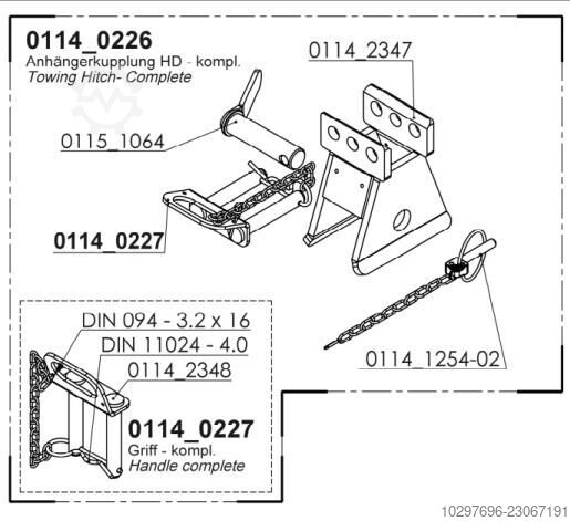 Towing hitch/drawbar eye KGD - 1 piece Königswieser 