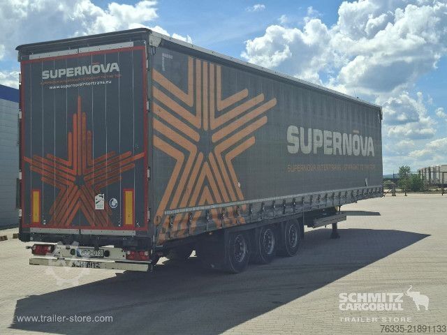 Open semitrailer with tarp Schmitz Cargobull Curtainsider Mega