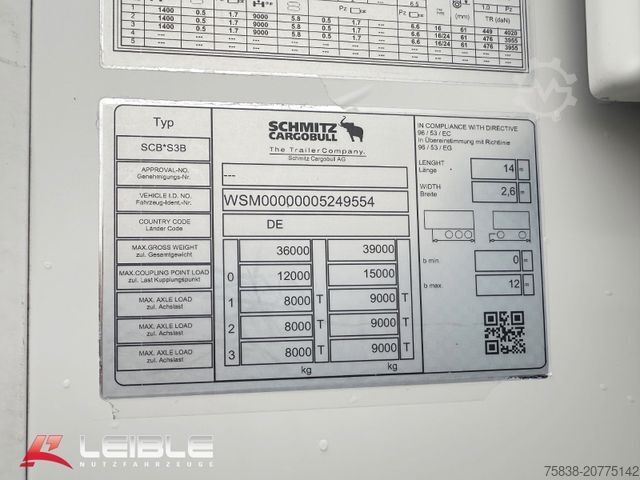 Kühlauflieger SCHMITZ CARGOBULL SKO 24/L*Bi-Temp*Trennwand*Blumen*Liftachse