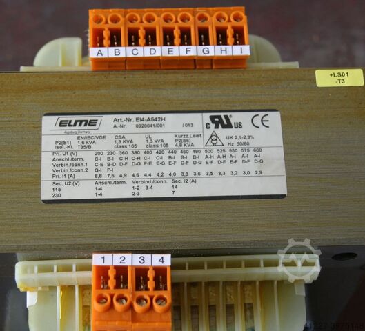 Trafo 1,6 kVA ELME E14-A542H