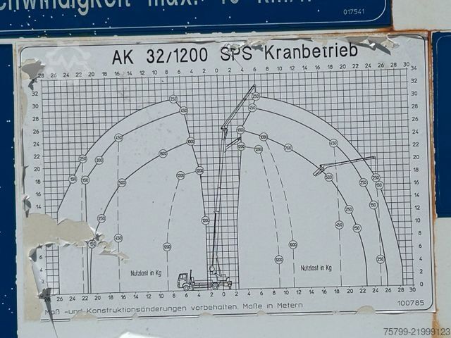 Autokranwagen MERCEDES-BENZ 818 +Böcker AK 32-1200 Dachdeckerkran +Seilwinde