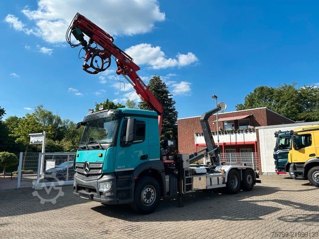 Roll-off tipper truck MERCEDES-BENZ 2543 Meiller Abroller +MKG HLK76A2 Kran +Greifer