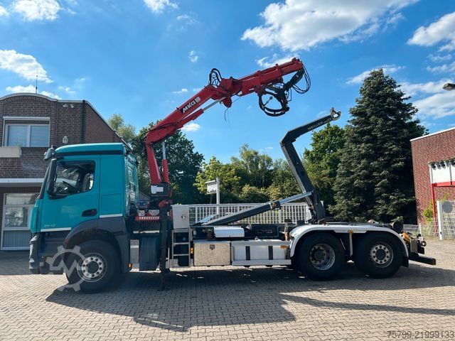 Roll-off tipper truck MERCEDES-BENZ 2543 Meiller Abroller +MKG HLK76A2 Kran +Greifer