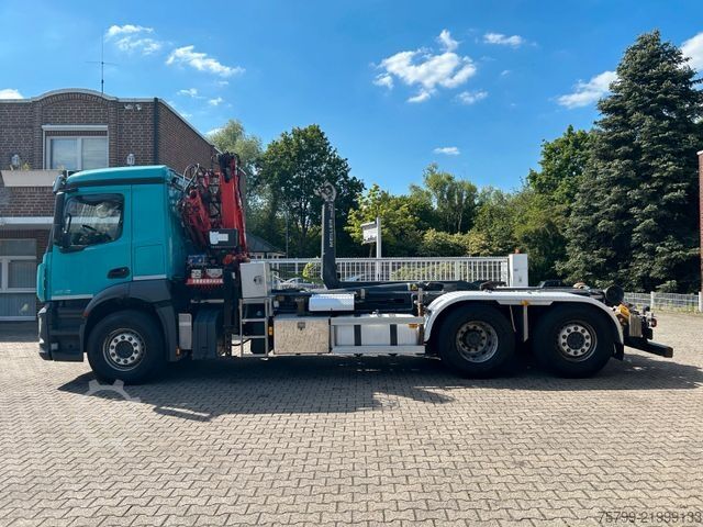 Roll-off tipper truck MERCEDES-BENZ 2543 Meiller Abroller +MKG HLK76A2 Kran +Greifer