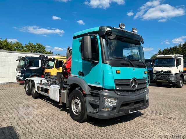 Roll-off tipper truck MERCEDES-BENZ 2543 Meiller Abroller +MKG HLK76A2 Kran +Greifer
