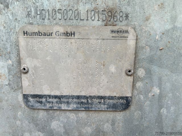 Anhänger HUMBAUR Tandem Anhänger mit 2Achsen und Rampen