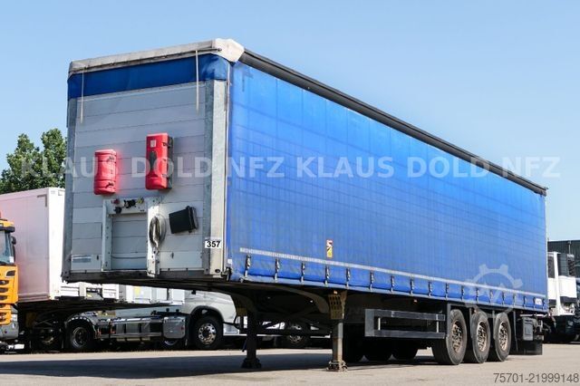 Auflieger mit Pritsche & Plane SCHMITZ CARGOBULL SCB S3T safety-roof Edscha