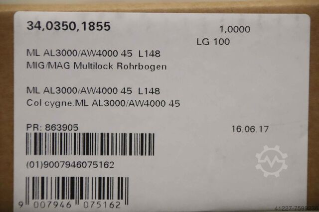 MIG/MAG Rohrbogen Fronius ML AL3000/AW4000 45 L148