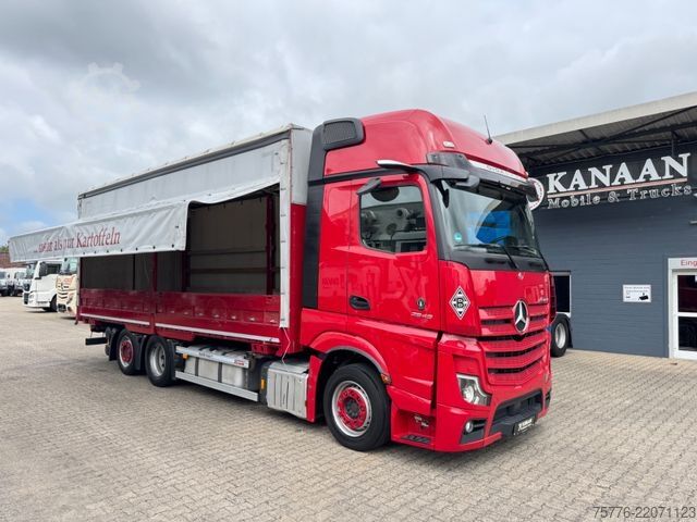 Flatbed truck with tarp MERCEDES-BENZ 2548 Actros 5 L 6x2 Lowliner BDF