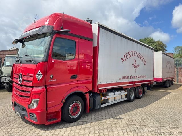 Flatbed truck with tarp MERCEDES-BENZ 2548 Actros 5 L 6x2 Lowliner BDF