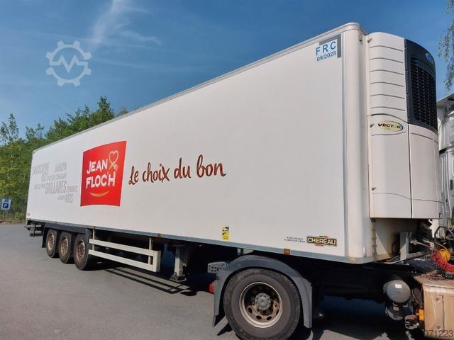 Reefer semitrailer CHEREAU CSD-Tiefkühlauflieger-Carrier-SAF-Rohrbahnen