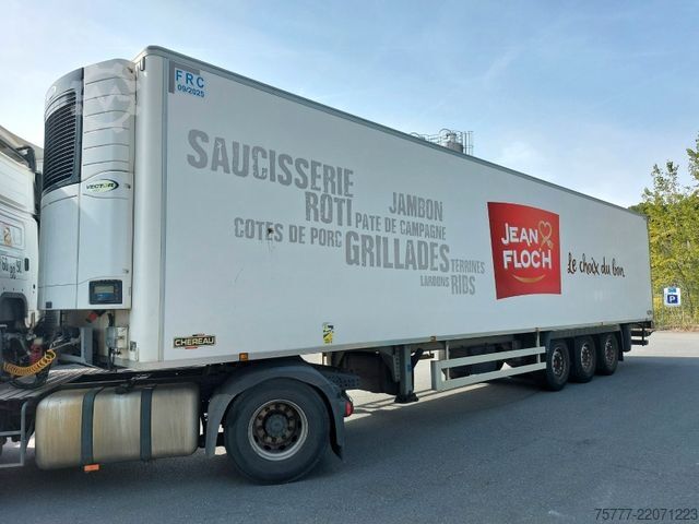Reefer semitrailer CHEREAU CSD-Tiefkühlauflieger-Carrier-SAF-Rohrbahnen