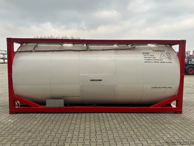 Tankcontainer Singamas 20FT ISO, 26.000L/1-COMP/3 BAFFELS/3 manholes, ...