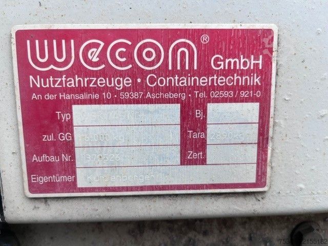 Swap body trailer  BDF Koffer 7,45 m mit BRANDSCHADEN