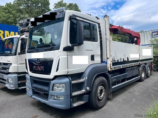 Flatbed truck MAN 26.400 mit PK 20501 L - Euro 6 - Klima - AHK -