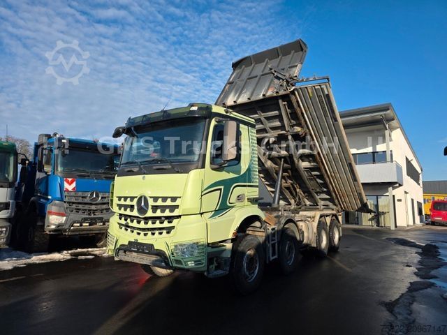 Three-sided tipper truck MERCEDES-BENZ Arocs 4145 / 8X4 / Retarder / Meiller BORDMATIK