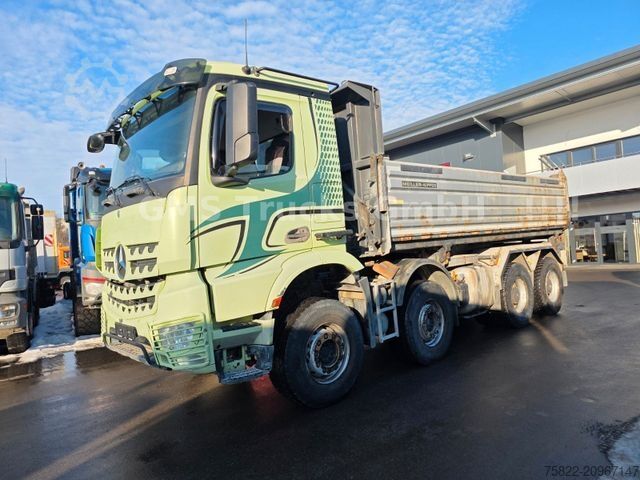 Three-sided tipper truck MERCEDES-BENZ Arocs 4145 / 8X4 / Retarder / Meiller BORDMATIK