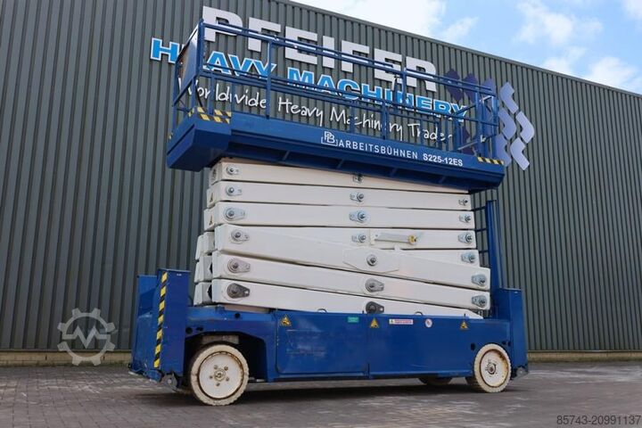 Scissor lift PB Lifttechnik S225-12ES Electric, 22.5m Working Height, 450kg Ca
