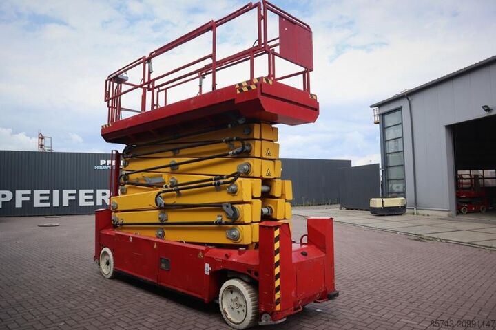 Scissor lift PB Lifttechnik S225-12ES Electric, 4x2 Drive, 22.5m Working Heigh