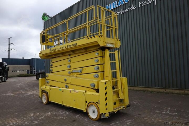Scissor lift PB Lifttechnik S195-12ES Electric, 19.6m Working Height, 700kg Ca