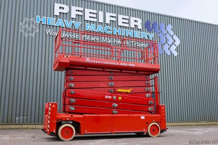 Scissor lift PB Lifttechnik S225-12ES Electric, 22.5m Working Height, 450kg Ca